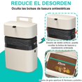 thumbnail image 3 of RUAKIVA 10L Cubo de Basura Colgante con Tapa,Basurero para Cocina,Bote de Basura,Cesto de Basura de Pared de Cocina con Tapa sin Taladrar,Deslizante Abierto,Adecuado pare Ba&ntilde;o,Dormitorio,Of, 3 of 7