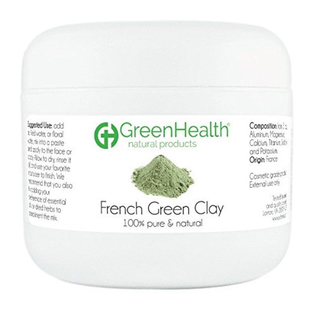 French Green Clay Powder, 3 oz 100 Pure & Natural by GreenHealth