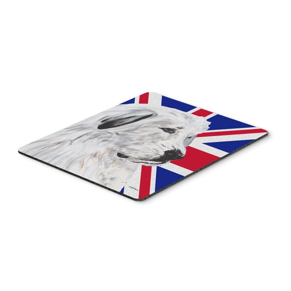 "Great Pyrenees with English Union Jack British Flag Mouse Pad Hot Pad or Trivet"