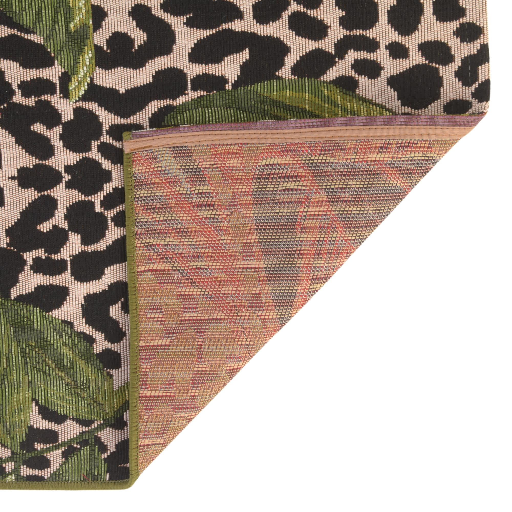 Unique Loom Outdoor Botanical Collection Area Rug - Andromeda (4'  x 6' Rectangle Green/Ivory)
