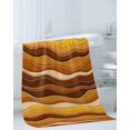 thumbnail image 3 of Burnt Orange Ombre Towel Set of 3, Soft Microfiber Bath Towels, Hand Towel, Washcloths, Abstract Art Moire Ocean Waves Quick-Dry Absorbent Towels for Bathroom Kitchen Hotel Beach Gym Spa, 3 of 7