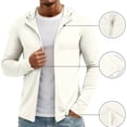 thumbnail image 2 of Hearthz Men's UPF50+ Sun Protection Jacket Full Zip Sun Protection Quick Dry Long Sleeve Mens UV Protection Shirts Zip Pockets White L, 2 of 9