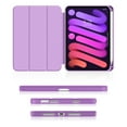 thumbnail image 3 of Soke iPad Mini 6 Case 2021 6th Generation with Pencil Holder-Shockproof Soft TPU Back Cover for iPad Mini 6th Gen 8.3 inch (Violet), 3 of 6