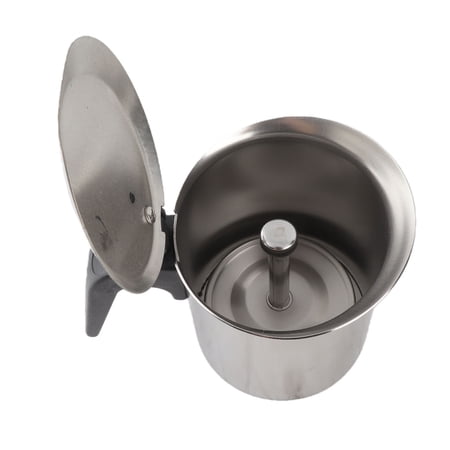 NFTIGB 304 Stainless Steel Stovetop Espresso Maker High Pressure Cold Extraction Moka Pot For Home Cafe Kitchen Coffee Equipment Single Valve Design 16.3 oz / 463 g Silver