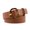 Brown, variant on Women's PU Leather Belt leopard Ring Faux Leather Waist Belt
