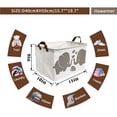 thumbnail image 2 of Howarmer Rectangular Storage Basket, Collapsible Laundry Basket, Waterproof Canvas PE Coating Large Storage Bins Gift Baskets for Children, Office, Bedroom, Clothes,Toys - Gray Elephant, 2 of 6