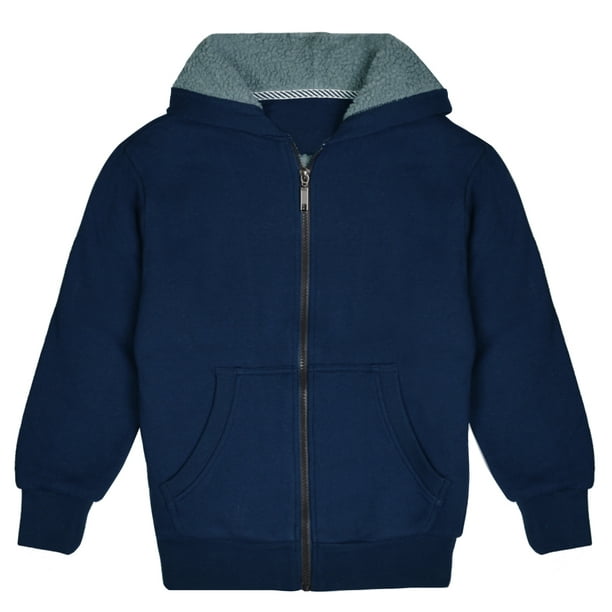 Altatac - Kids Sherpa Lined Fleece Full Zip Up Hooded Sweatshirt Jacket ...