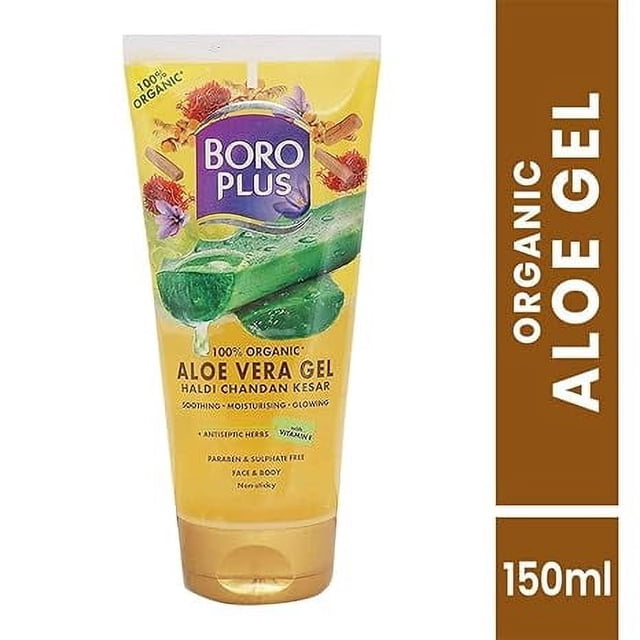 BoroPlus Gel d'Aloe Vera avec Haldi Chandan Kesar - 150 ml (Lot de 2)