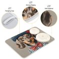 thumbnail image 3 of Yayeee Dish Drying Mat for Kitchen Counter 18"x24" Microfiber Absorbent Pad, Red Dog Artist, 3 of 7