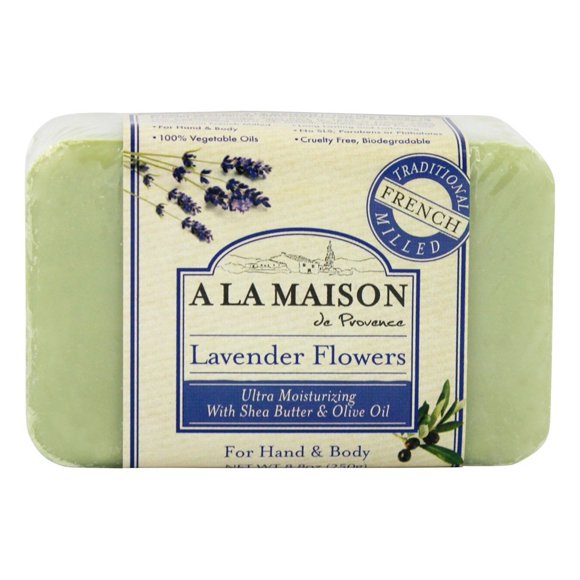 A La Maison - Traditional French Milled Bar Soap Lavender Flowers - 8.8 oz.