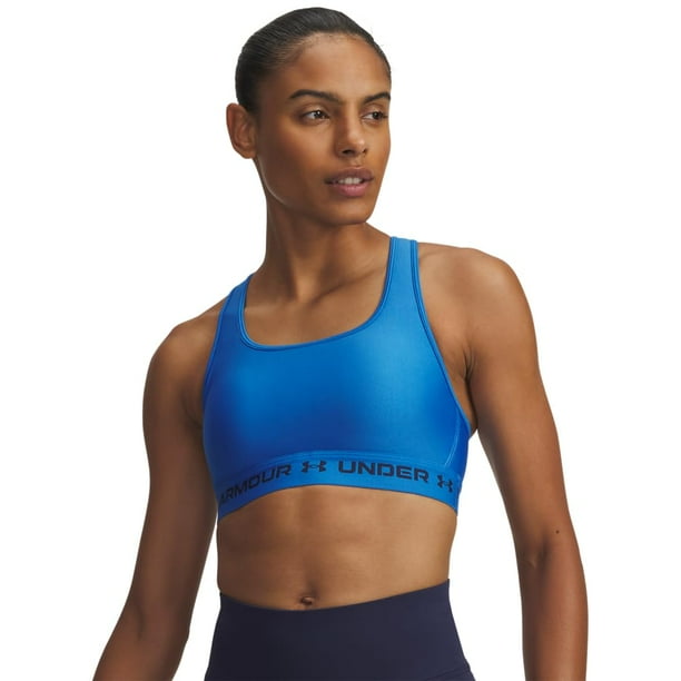 Sujetador deportivo Under Armour Crossback Mid Impact para mujer, azul