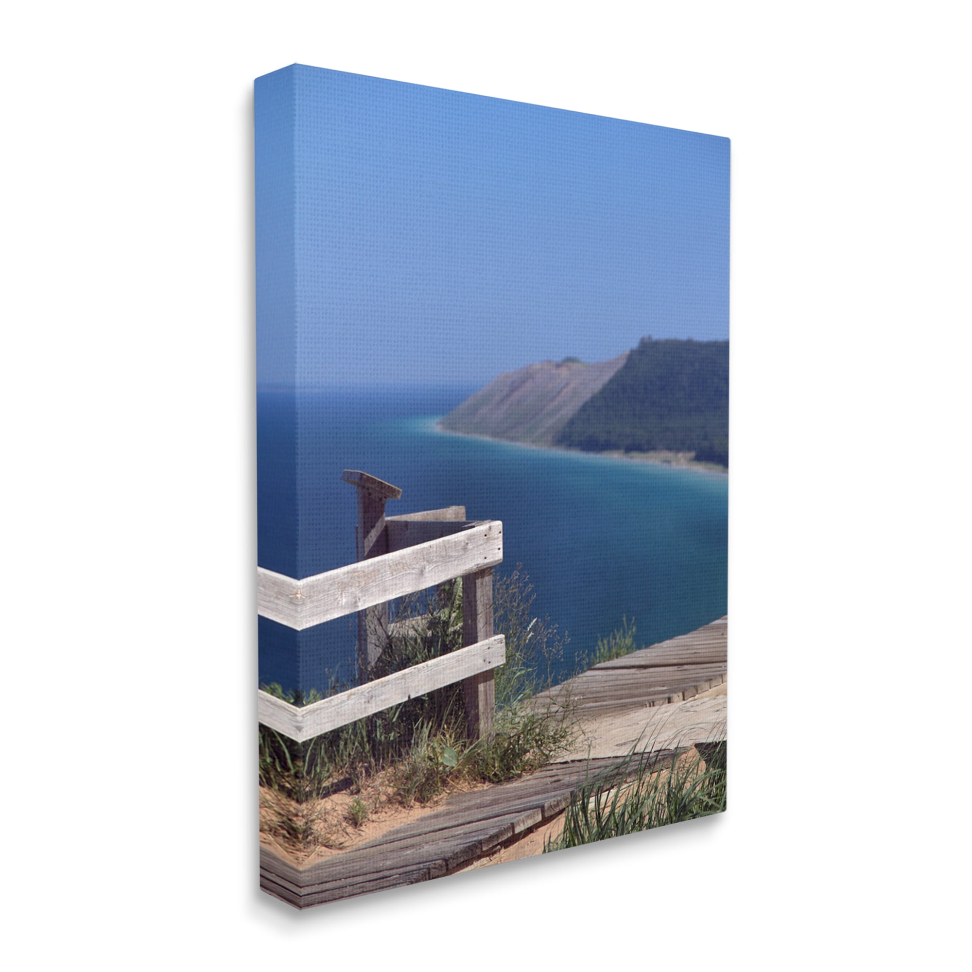 Stupell Industries Coastal Cliff Ocean Boardwalk Nautical Nature Photography, 16 x 20, Design by Daniel Sproul