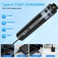 thumbnail image 5 of Handheld Vacuum Cordless, 19000Pa Brushless Car Vacuum Cleaner and Air Duster, Portable Hand Held Vacuum Rechargeable with Multi-Nozzles, Dust Busters for Car, Home, Pet Hair, Office, Keyboards,Black, 5 of 7