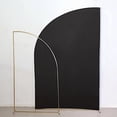 thumbnail image 3 of BalsaCircle 8x5 feet Black Matte Fitted Spandex Half Moon Wedding Arch Backdrop Stand Cover Party Events Decorations, 3 of 7