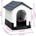 thumbnail image 2 of vidaXL Dog House Grey 57x68x66 cm Polypropylene, 2 of 5
