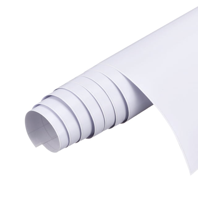 Rollos de lámina de vinilo Uxcell de 11.8 x 3.3 pies autoadhesivos para manualidades en blanco