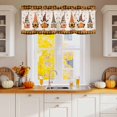 thumbnail image 2 of Fall Gnome Pumpkin Valances for Windows, 54 x 18in, Thanksgiving Sunflower Orange Plaid Rod Pocket Kitchen Valance Curtain Light Filtering Window Treatments for Living Room Bedroom, 1 Panel, 2 of 7