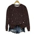 thumbnail image 3 of VEKDONE Womens Sweatshirts Glitter Print Plus Size Blouse Casual Loose Fit Crewneck Pullover Sweatshirt Fall Long Sleeve Fashion Clothes Tops, 3 of 9