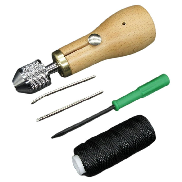 Sewing Awl Thread Fabric Supplies Shoe Repair Tool DIY Leather Craft Canvas  Stitching Shoemaker Stitcher Speedy , Multicolor, No Spool device