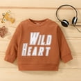 thumbnail image 2 of Vedolay Boys Sweatshirts Sweatshirt Cartoon Print Long Sleeve Boys Pullover Tops Hooded Sweater Brown,90, 2 of 5