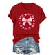thumbnail image 2 of Xuyuer Valentine's Day Women's Graphic Cute Bow Tees Casual Print Round Neck T Shirt Summer Short Sleeve Trendy Tops Dressy Aesthetic T-Shirt Aesthetic Tee Tops Pink Bow Girly Tee, 2 of 6