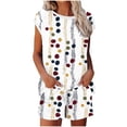 thumbnail image 2 of uublik Pajamas for Women Short Sleeve Shirt with Short Pajama Pant Set Soft PJ Loungewear, 2 of 5