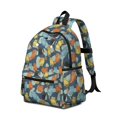 thumbnail image 2 of Geometric Multicolor Cat Blue Pattern Cute School Backpack with Padded Back and Adjustable Shoulder Straps 13.4"x11"x4.7", 2 of 5