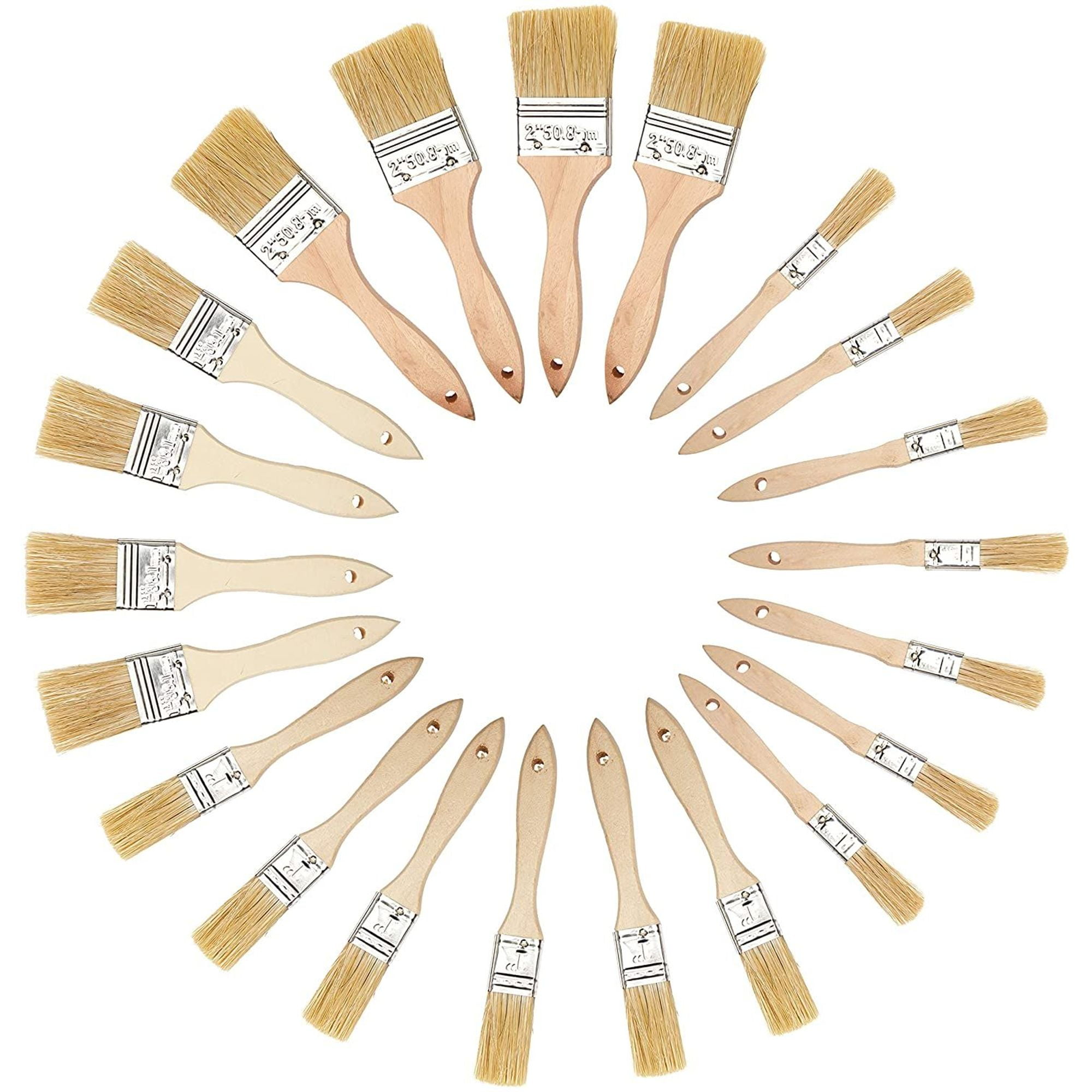 20 Pack Chip Paint Brushes Assorted Sizes In Bulk For Chalk Painting 