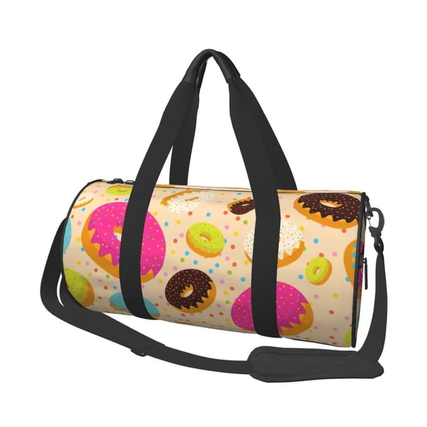 Easygdp Donuts Bolsa de Viaje, Bolsa de Mano, Bolsa de Gimnasio, Bolsa de Equipaje para Viaje