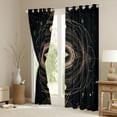 thumbnail image 4 of Feelyou Hippie Tribal Eye Black Out Curtains, Mystic Stripes Abstract Curtains Pack of 2 (42x63 Each), Boho Stars Moon Galaxy Bedroom Curtains, Blackout Curtains Bedroom Decor, 4 of 7
