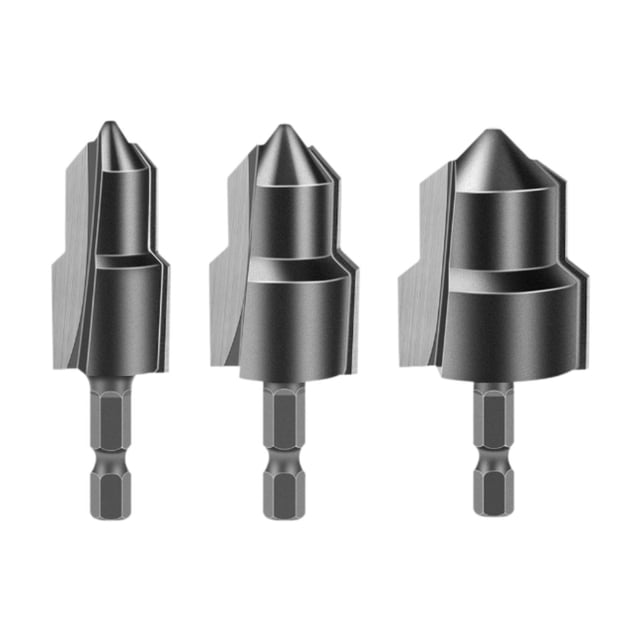 Taladro de diámetro de vástago de 6.35 mm para la instalación y reparaciones de la plomería 3 piezas establecidas
