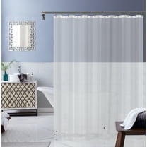 Dainty Home Heavy Weight Shower Curtain Liner With Magnetized Hem, Clear