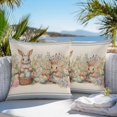 thumbnail image 3 of Throw Pillow Covers 18x18 Inch Set of 2, Easter Bunny Blue, Waterproof Outdoor Pillow Covers, Rustic Daisy Flower Easter Basket Egg Decorative Cushion Pillowcases for Couch, Sofa, Bed, Garden, Patio, 3 of 9