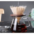 thumbnail image 4 of Cafetière Manuelle czcpp-Pour, Cafetière Goutte à Goutte en Verre avec Filtre, Plateau en Bambou avec 100 Filtres (450ML), 4 of 4