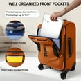 thumbnail image 3 of New York Xpress 2-Piece Softside Luggage Set, 22/26 inch Lightweight Water-Resistant Upright Suitcase for Men Women, Orange - TA8353, 3 of 11