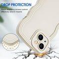 thumbnail image 3 of Case for iPhone 14 Case Wave, Curly Frame Design for Women Girls, Cute Wavy Solid Color Aesthetic Phone Case Soft Flexible TPU Shockproof Full-Body Protective Case Cover 6.1 inch - White, 3 of 7