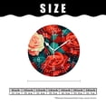 thumbnail image 2 of 10 Inch Wall Clock Battery Operated Silent Clock Decorative for Office, Kitchen, Outdoor, Living Room，Beautiful Bouquets of Roses Beautiful Design, 2 of 4