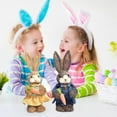 thumbnail image 6 of AZXY Straw Easter Bunny Decoration, Rustic Country Rabbit Figurine with Carrot for Spring Home, Indoor-Outdoor Easter Holiday Party & Mantel, Thoughtful Gift for Shelf & Garden Styling, 6 of 6