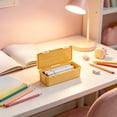 thumbnail image 5 of Beautynvta Pencil Box, Plastic Pencil Case Crayon Box, Portable Pencil Organizer, Plastic Containers with Lid, Stackable Storage Boxes for Stationery, Office Supplies, 7.48"x3.74"x2.36", Yellow, 5 of 6