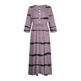 thumbnail image 5 of PuLe 【New】 Summer Short Sleeve Dress Women's Spring Summer Boho Floral Lapel Neck Button Casual A-Line Lace-Up Dress, 5 of 5