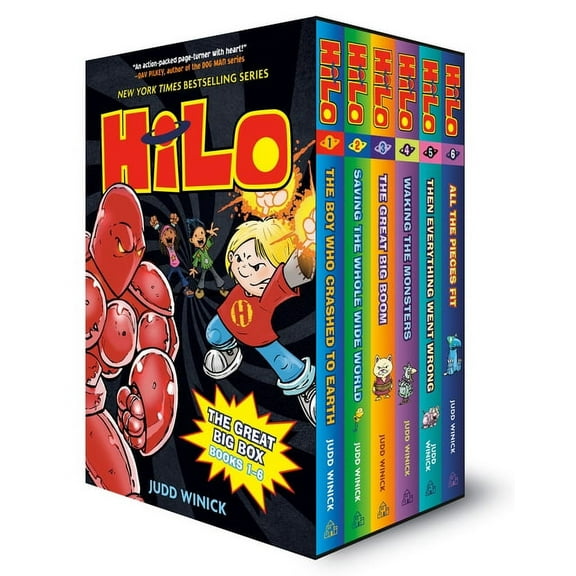 Hilo: Hilo: The Great Big Box (Books 1-6) : (A Graphic Novel Boxed Set) (Hardcover)