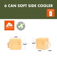 thumbnail image 3 of Ozark Trail Coated Soft Side Cooler with Removable Hardliner, 6 Can , 6 Quart Capacity, Summer Vibes Collection, Bright Yellow, 3 of 9