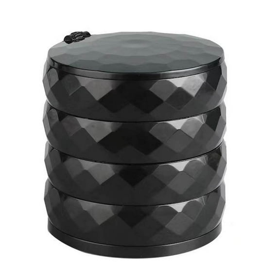 MultiLayer Jewelry Storage Rotating Plastic Jewelry Stand Earrings Ring Box Jewelry Display Case Earring Organizer Desk