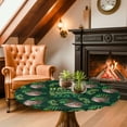 thumbnail image 6 of Happy St. Patrick's Day Round Fitted Tablecloth with Elastic Edge Funny Face Green Shamrocks Rainbow Green Table Cover Fit for 36"-44" Tables Waterproof Tablecloths for Dinner Camping Picnic, 6 of 9