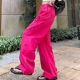 thumbnail image 5 of WILLBEST Pantalones Cargo Casuales para Mujer, de Cintura Alta, Holgados, de Trabajo, con Bolsillos, para Uso Diario. Extra Grande, 5 of 5