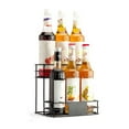 thumbnail image 1 of CNKOO Support de Bouteilles d'Assaisonnement Résistant à la Rouille Organisateur de Cuisine à 2 Niveaux pour Bouteilles de Vinaigrette Polyvalent Café, 1 of 5