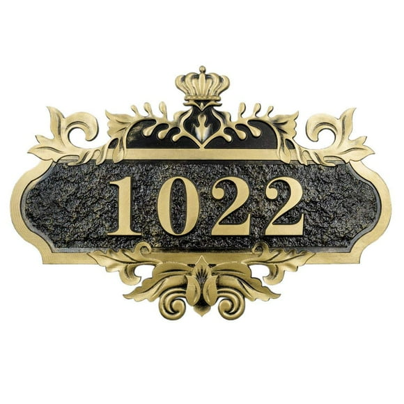 Personalized Cast Address Plaque Custom House Number Sign Door Room Wall Mounted Acrylic Plate for Home Office Hotel Apartment Yard Or Mailbox (1-6 Character) - 9.1x5.9 inch