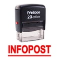 thumbnail image 2 of Printtoo Self Inking Rubber Stamp INFOPOST Office Stationary Custom Stamp-Red, 2 of 2