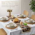 thumbnail image 4 of Onader 12 Piece Stoneware Dinnerware Sets, Plates and Bowls Dish Set for 4, Speckled Kitchen Dining Plates and Bowls, Dishwasher & Microwave Safe - Khaki, 4 of 9