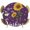 dark purple, variant on Elastic Fitted Round Tablecloth, Red Sunshine Sunflower Waterproof Stretch Table Cover for 36"-44" Tables, Pastoral Bees Farmhouse Floral Washable Outdoor Tablecloths for Patio, Picnic, Camping